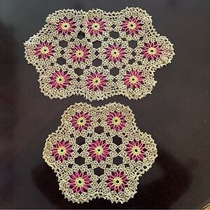 Handcrafted Vintage Floral Crochet Doilies